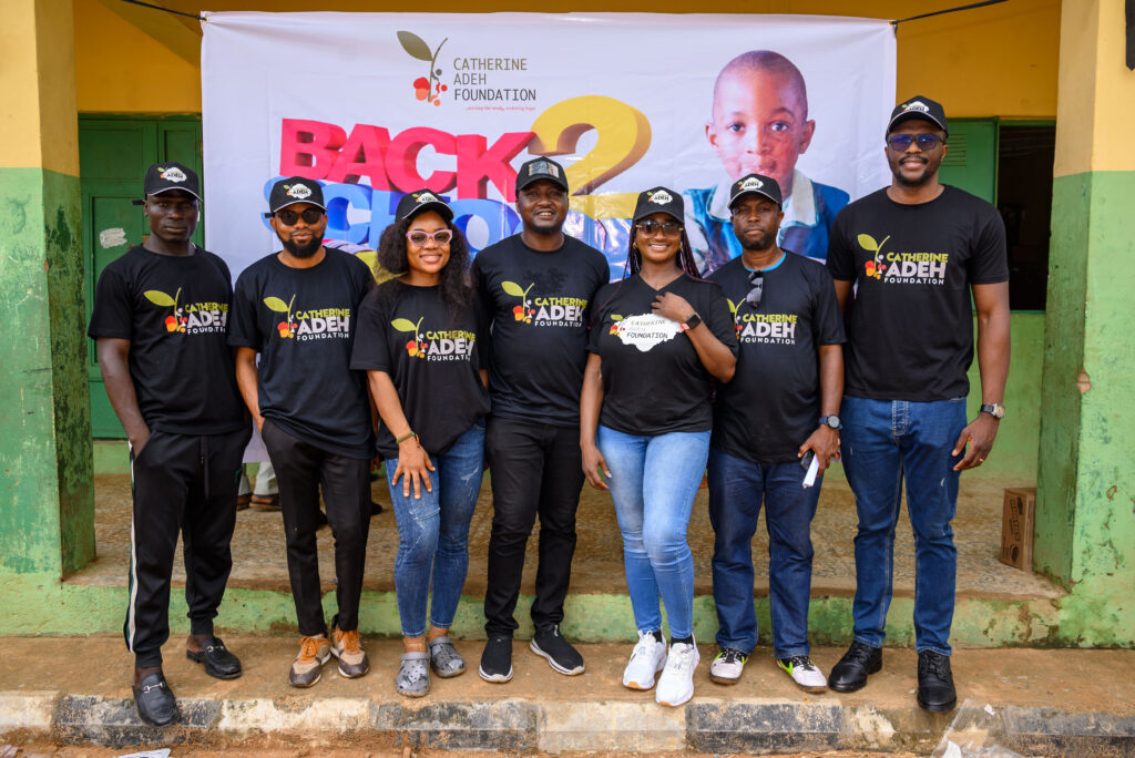 Catherine Adeh Foundation team during the Bac2School project at CSS Apir